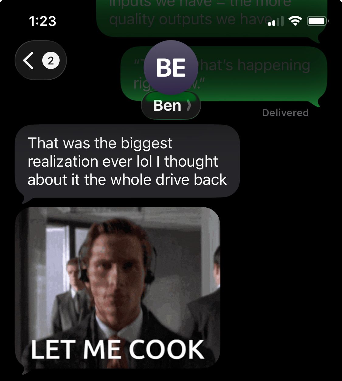 Ben - Action Taking Text review screenshot