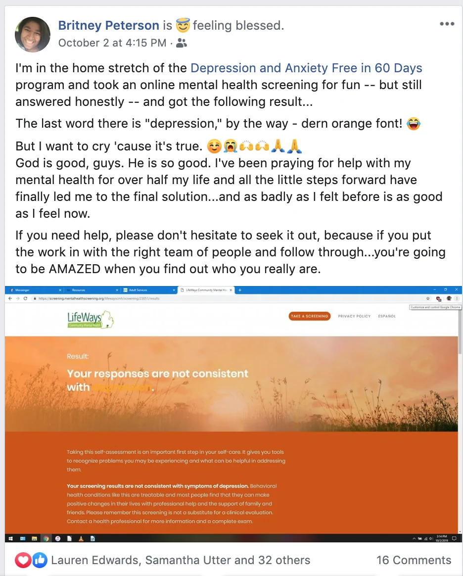 Britney – Depression recovery and renewed faith review screenshot