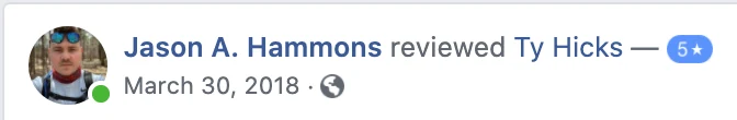 Jason – Reviewed 5 stars review screenshot