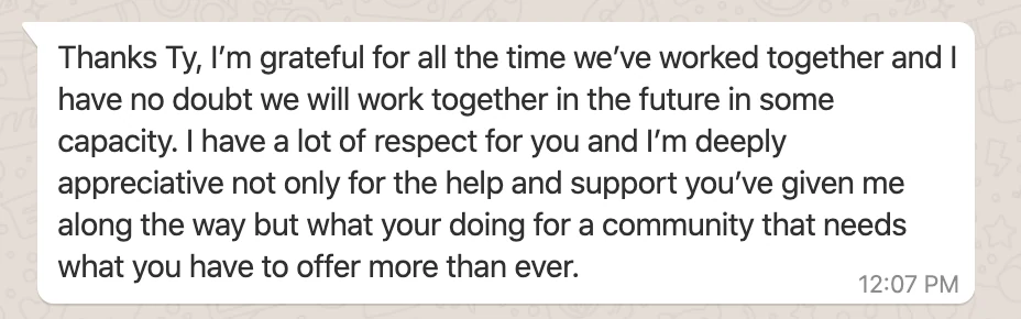 Anonymous - Respect and Appreciation of Help review screenshot
