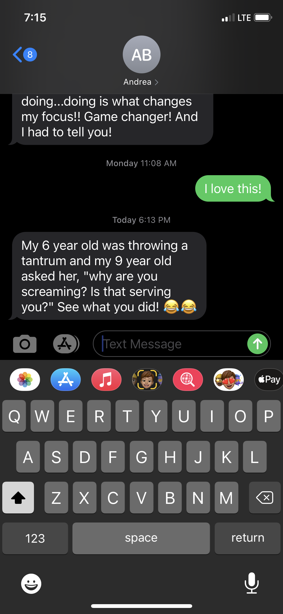 Andrea - Good attitude is recognized review screenshot