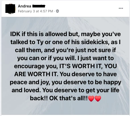 Andrea - Getting your life back review screenshot