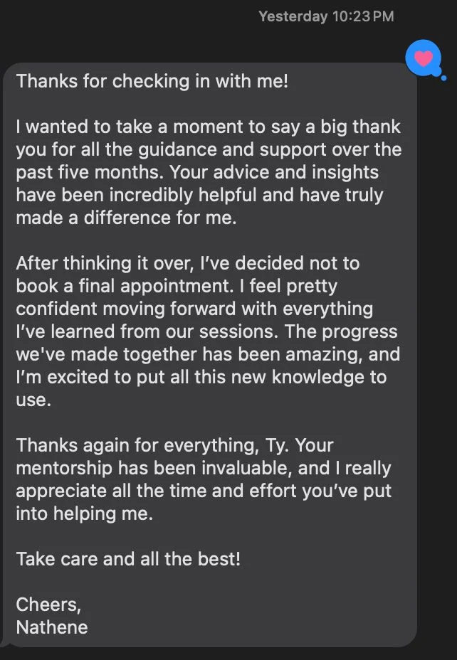 Nathene - Invaluable mentorship review screenshot