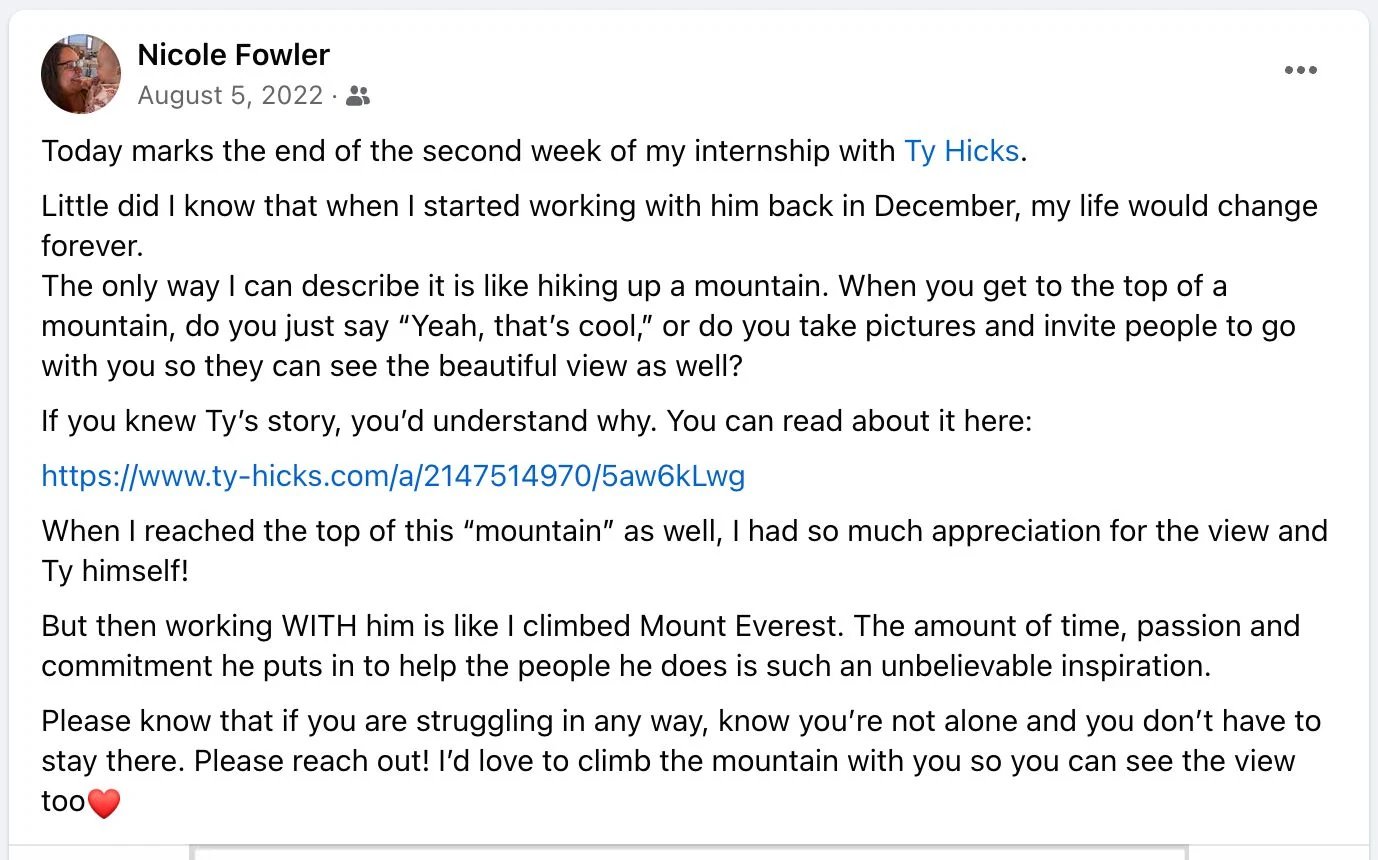 Nicole - Shared a beautiful perspective review screenshot