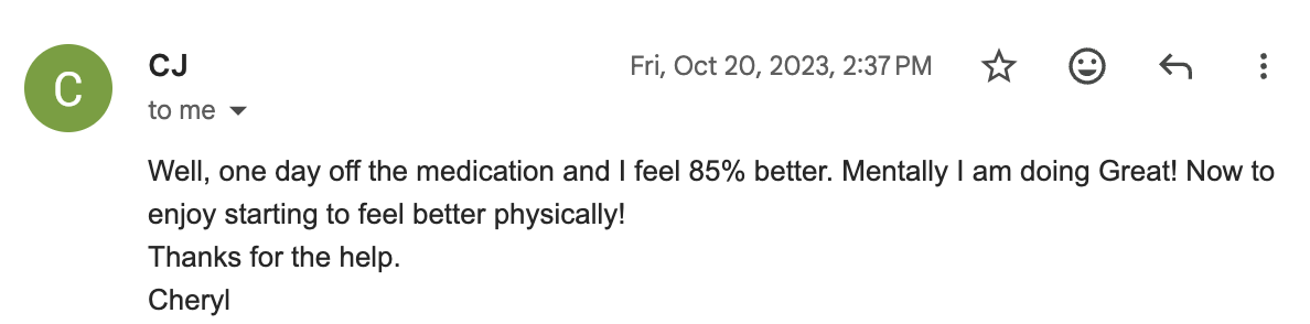CJ - Doing great mentally and physically review screenshot