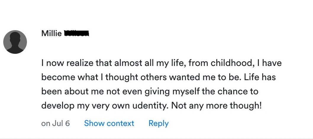 Millie - Not being able to develop her own identity in the past review screenshot