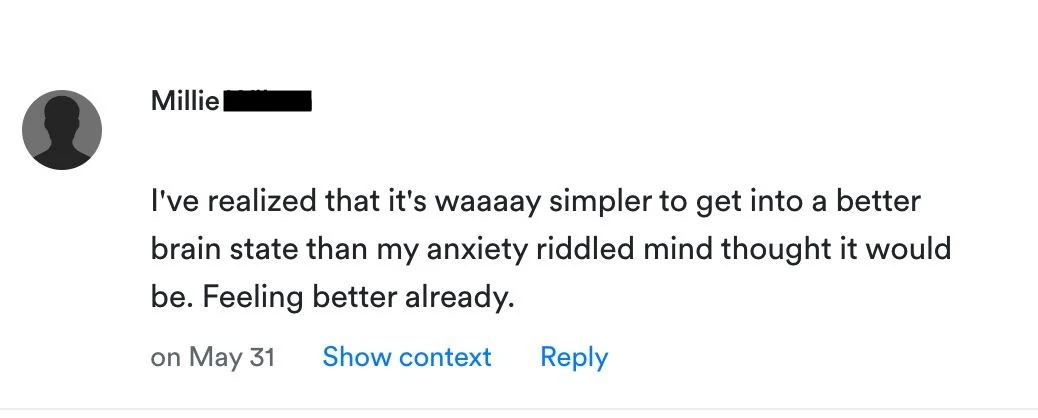 Millie - Getting into a better brain state review screenshot