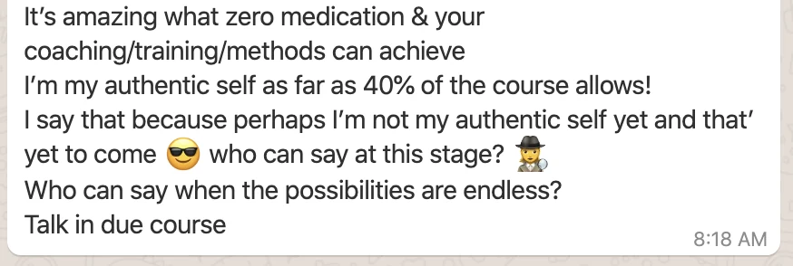 Anonymous - Authentic self as far as 40% of the course review screenshot