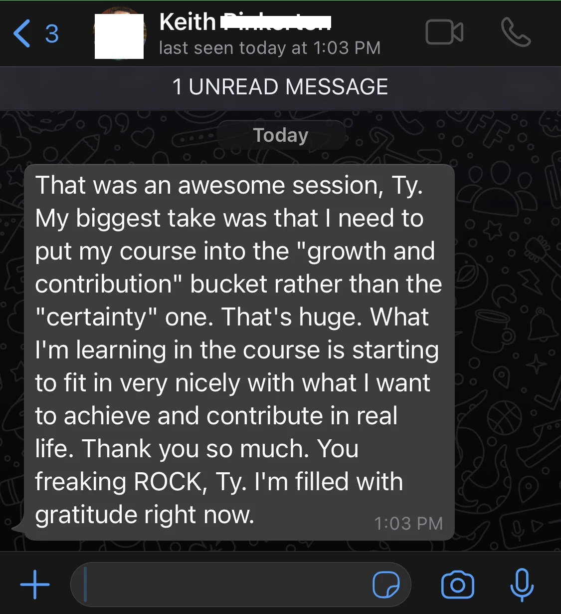 Keith - Growth and contribution review screenshot