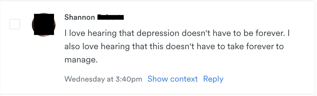 Shannon - Depression doesn't have to be forever review screenshot