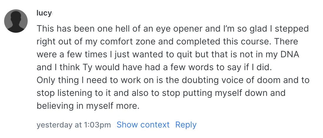 Lucy - Quitting is not in my DNA review screenshot