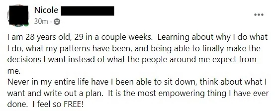 Nicole - Empowered and free review screenshot