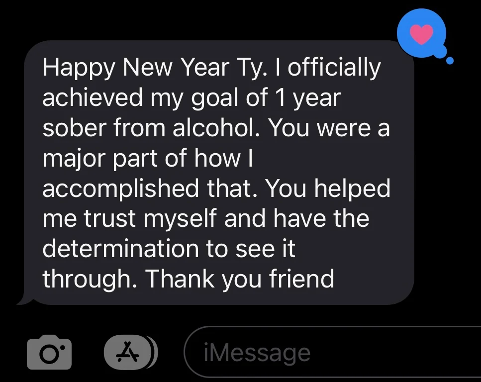 Anthony - Determined and trusting of being 1 year sober review screenshot