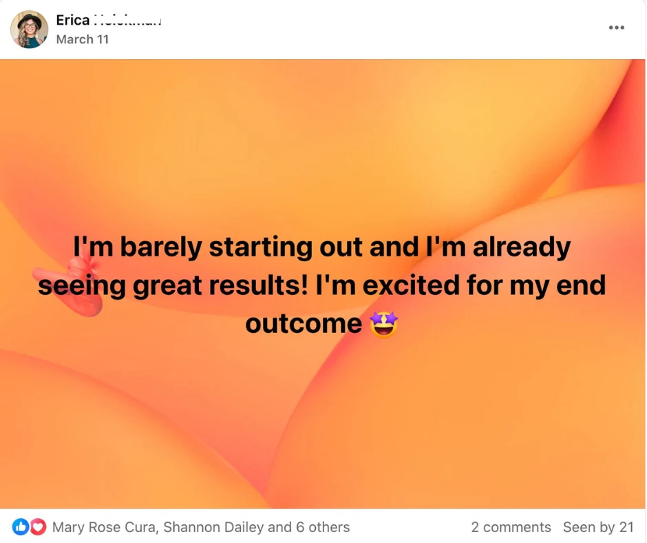Erica - Barely starting but seeing great results already review screenshot