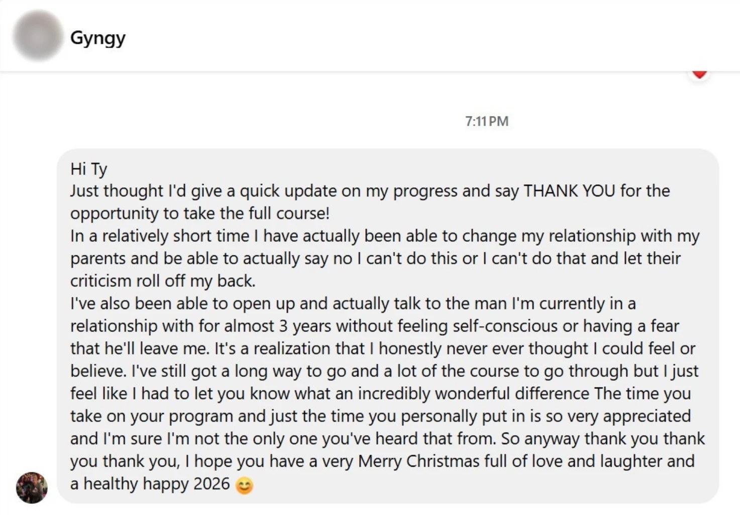 Gyngy - I have actually been able to change my relationship with my parents review screenshot