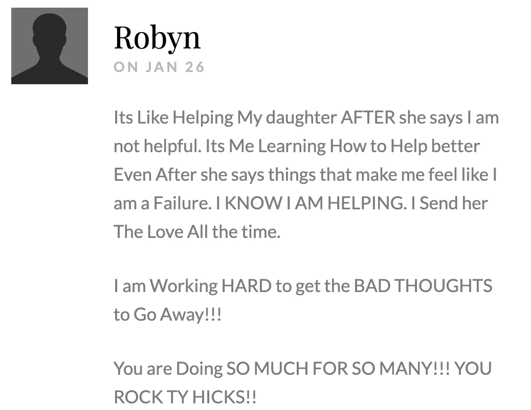 Robyn - You are doing so much for many review screenshot