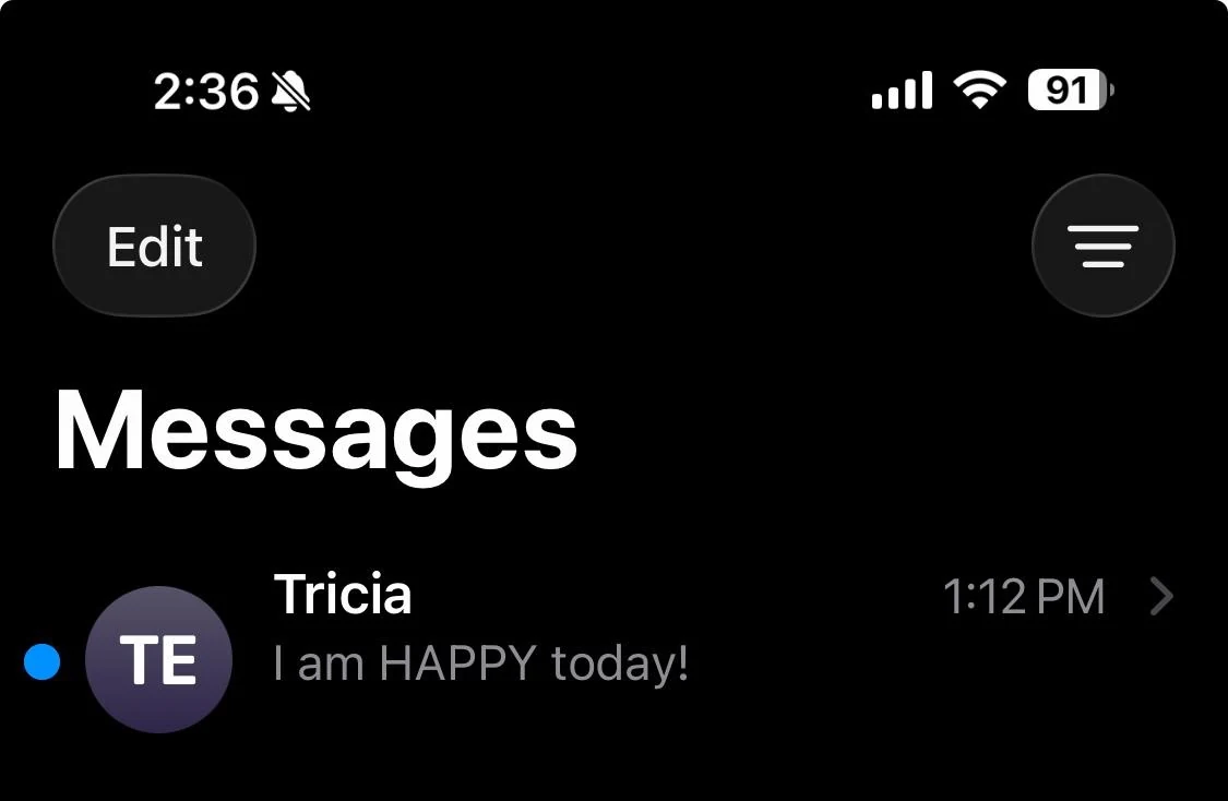 Tricia - I am happy today review screenshot